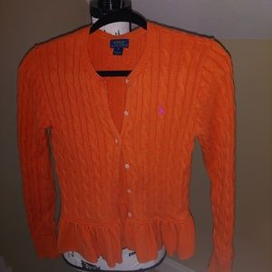 Orange Polo girls sweater
